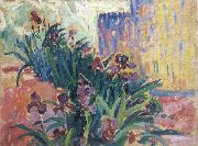 Paul Signac irises oil painting